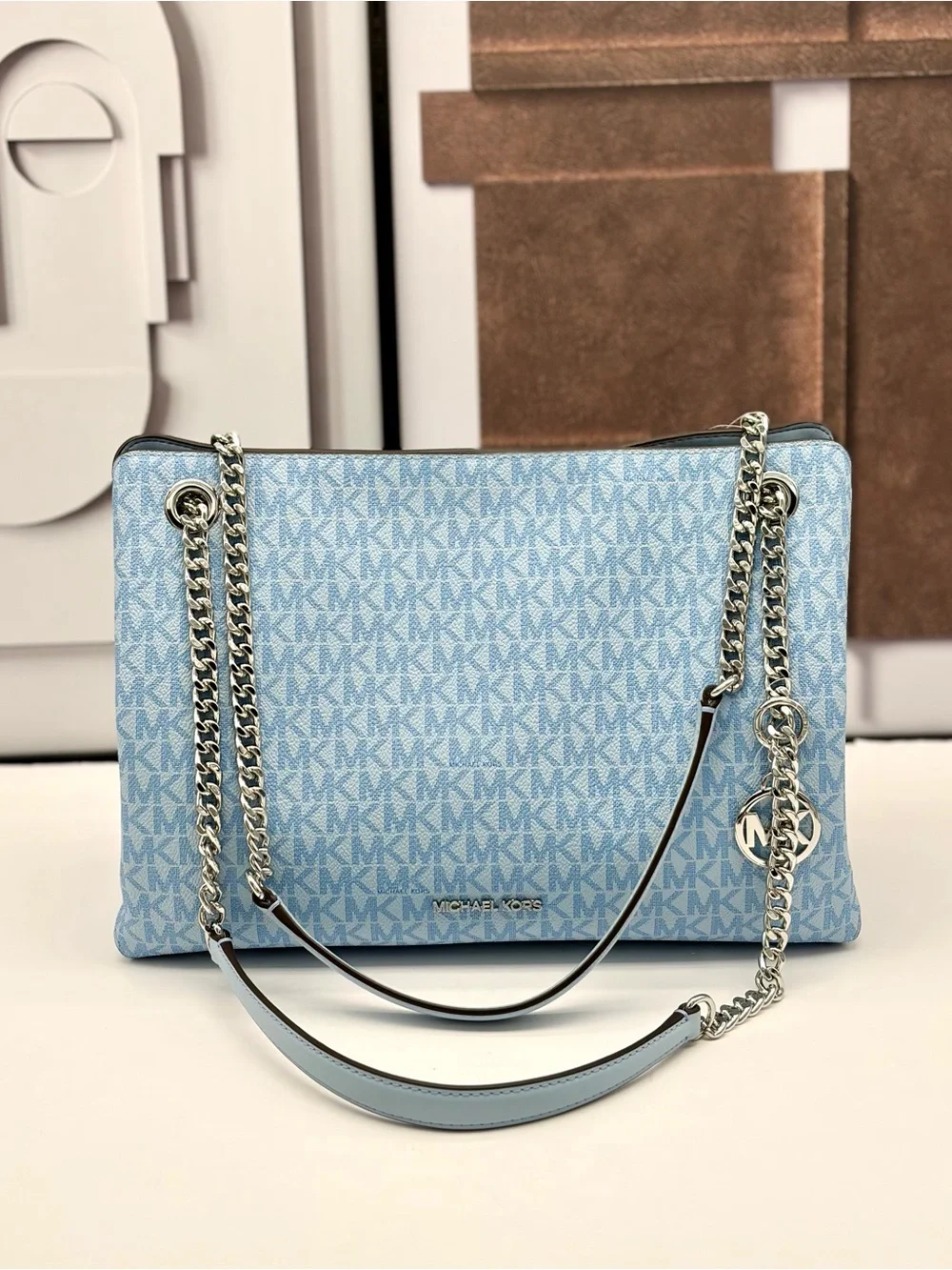 Michael Kors Christina Medium Signature Logo Shoulder Bag